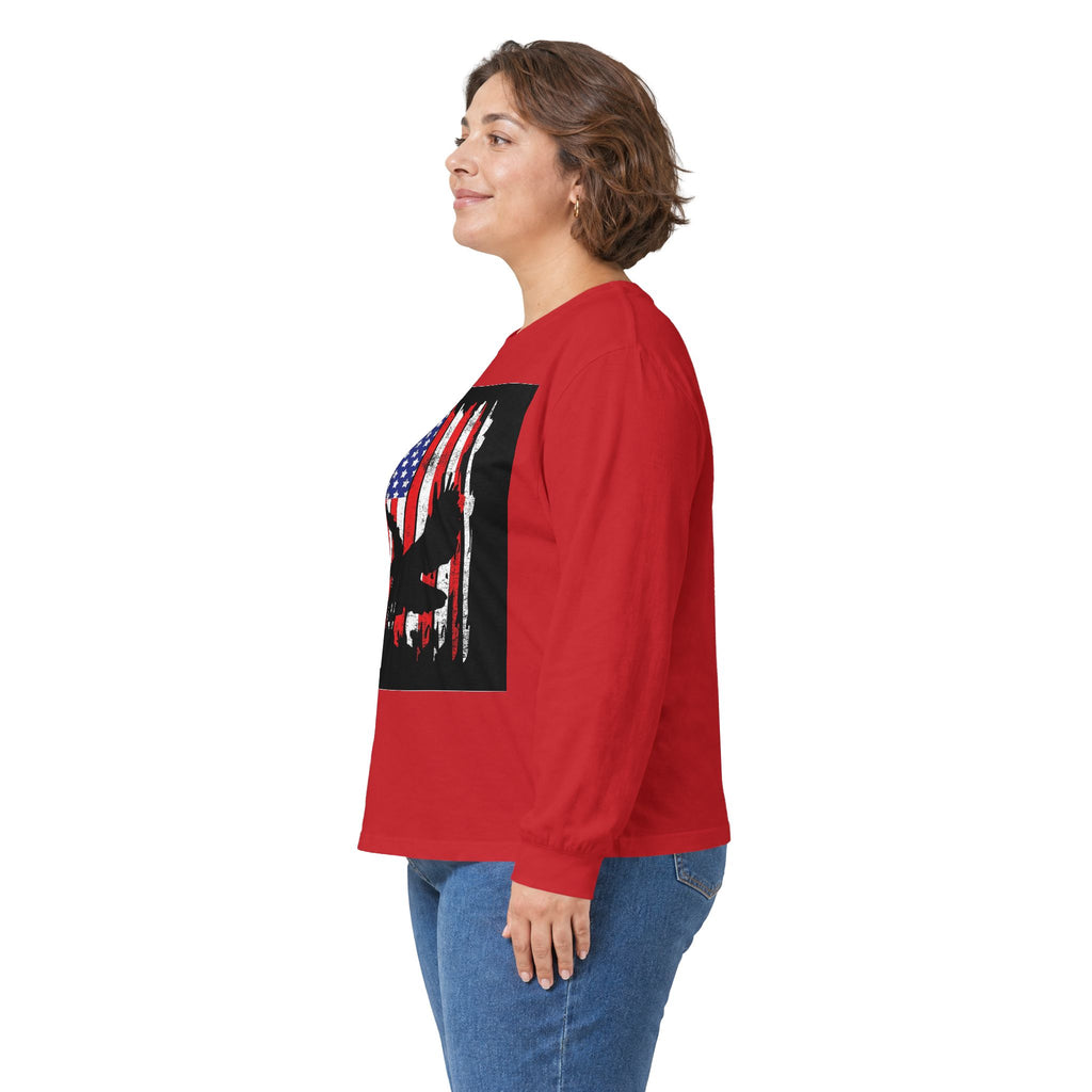 Old Glory Eagle - Unisex Ultra Cotton Long Sleeve Tee