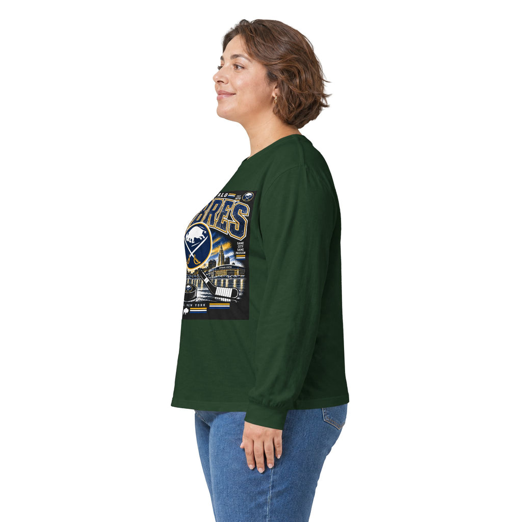 Buffalo Sabres Heritage Shield - Unisex Ultra Cotton Long Sleeve Tee