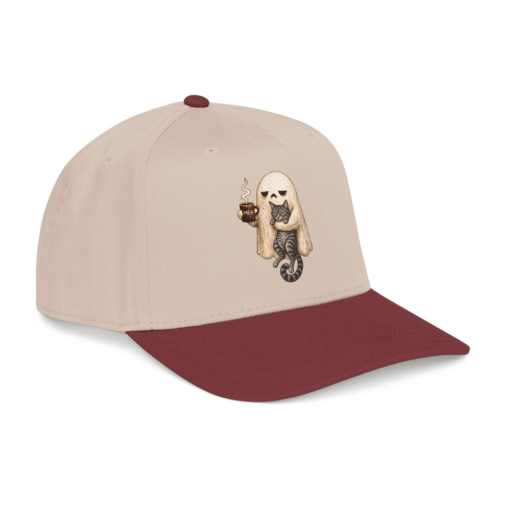 Meh Ghost and Gray Tabby Cat - OTTO Baseball Hat