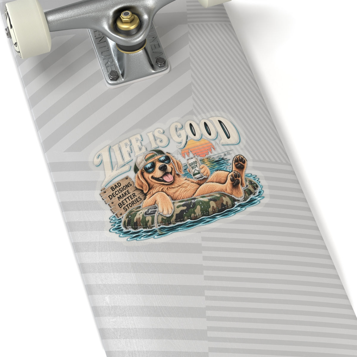 Life is Good Floatin' - Kiss-Cut Sticker