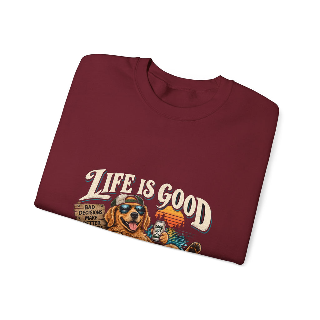 Life is Good Floatin' - Crewneck Sweatshirt