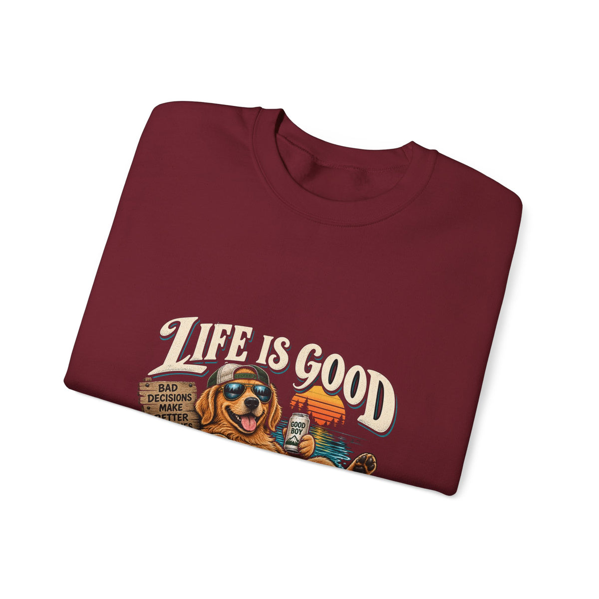 Life is Good Floatin' - Crewneck Sweatshirt
