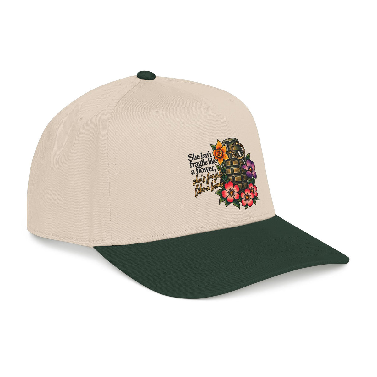 Fragile Like a Bomb - Floral Grenade - OTTO Baseball Hat