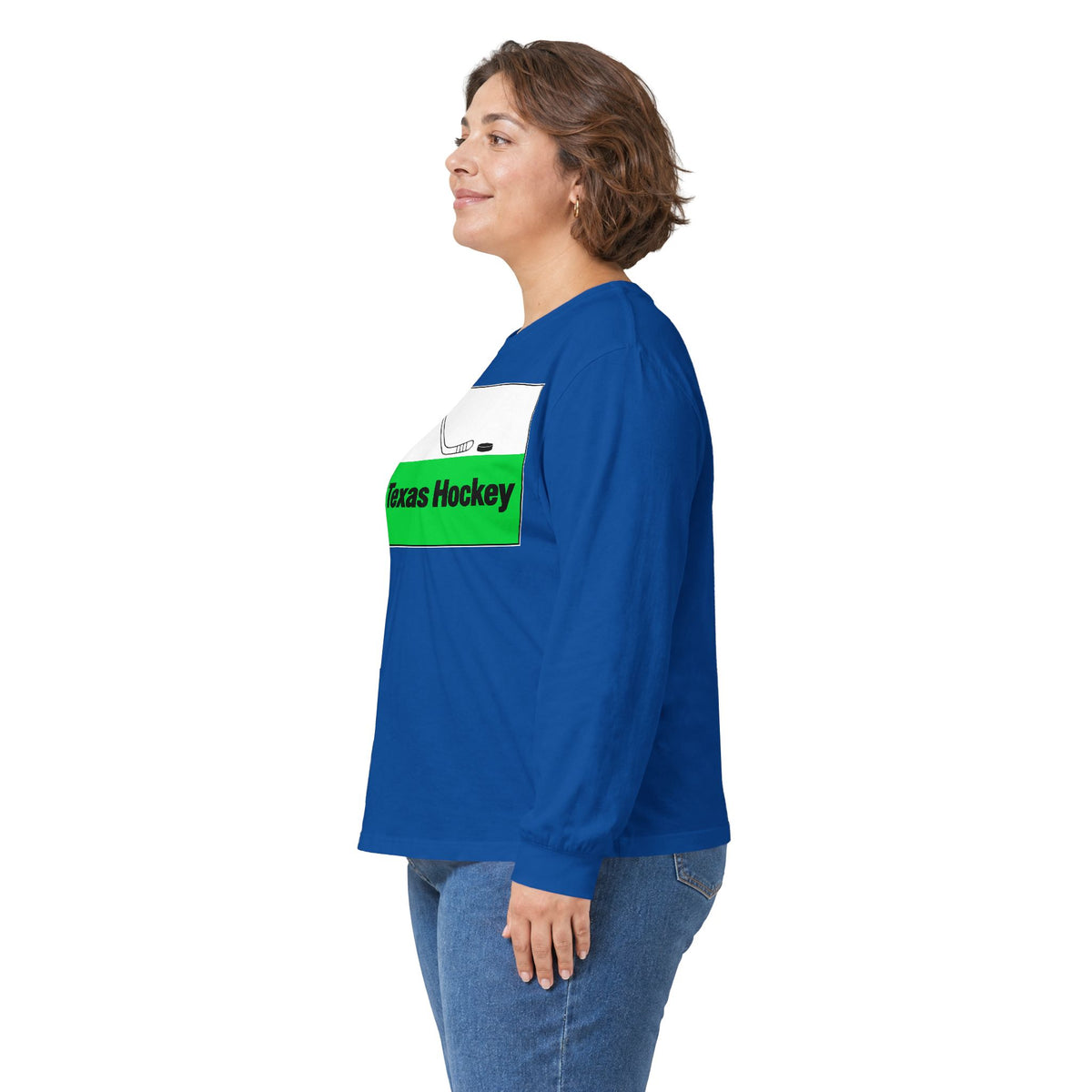 Texas Hockey Flag - Unisex Ultra Cotton Long Sleeve Tee