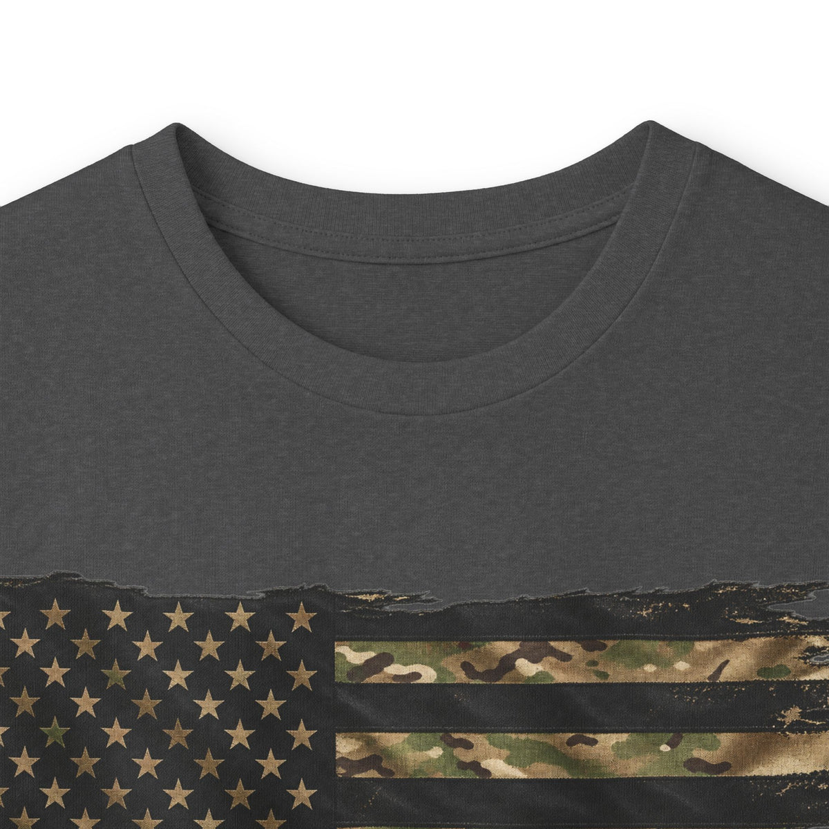 Black and Multicam American Flag - Unisex Ultra Cotton Long Sleeve Tee