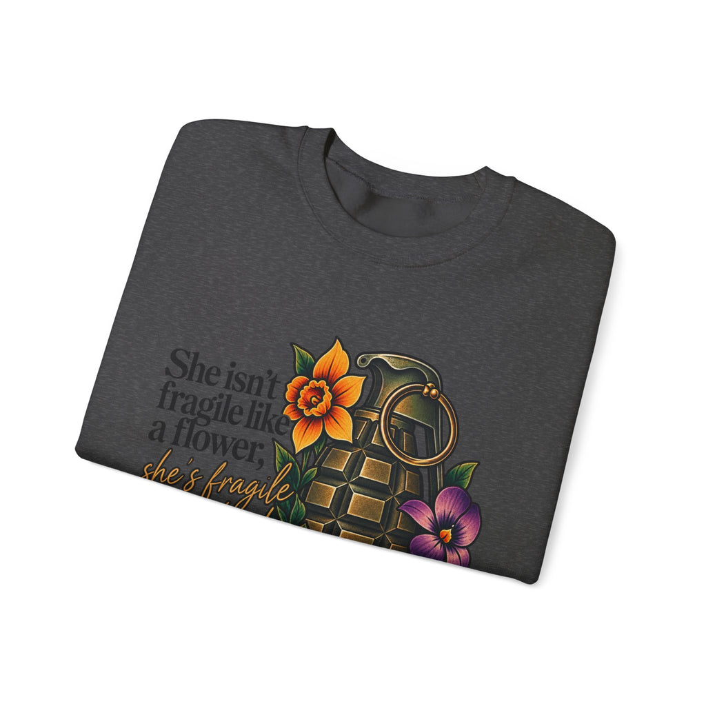 Fragile Like a Bomb - Floral Grenade - Crewneck Sweatshirt