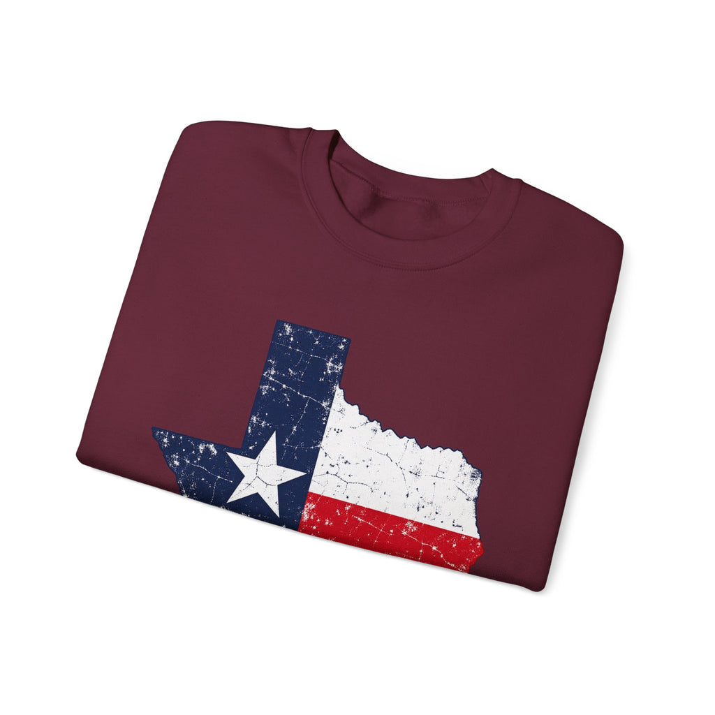 Weathered Texas Flag - Crewneck Sweatshirt