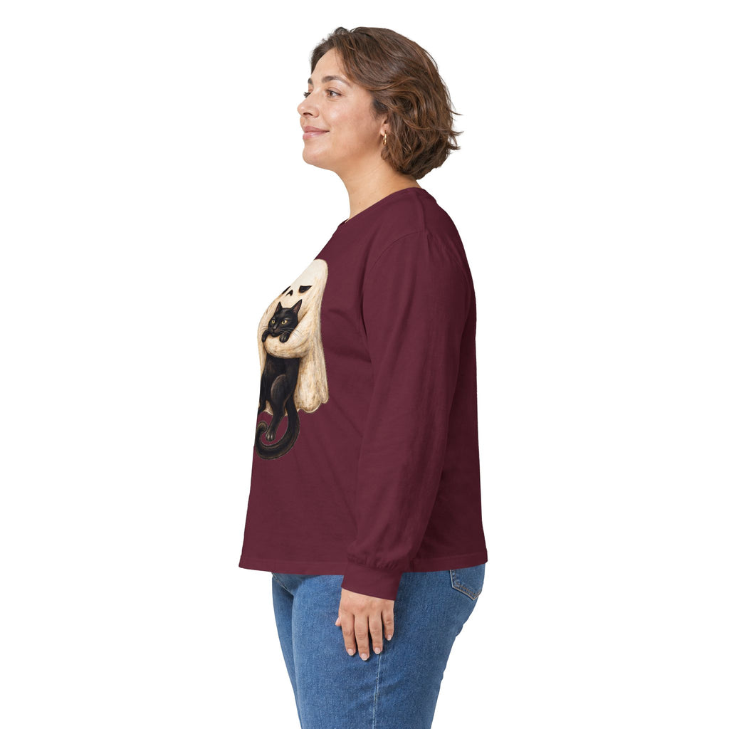 Meh Ghost and Black Cat - Unisex Ultra Cotton Long Sleeve Tee