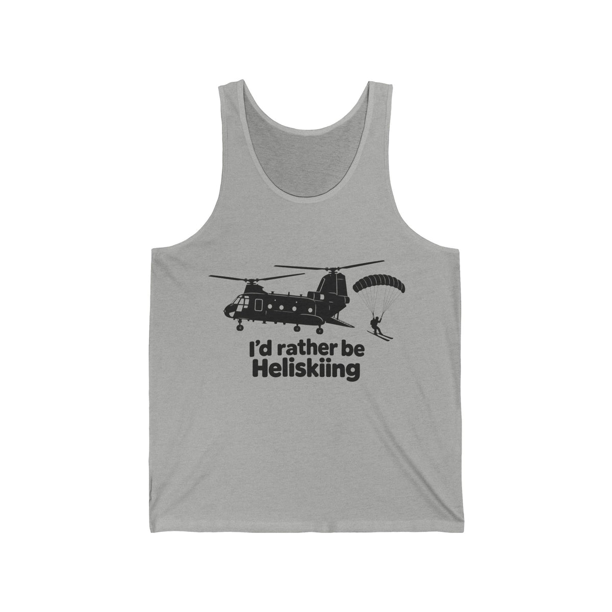 Id Rather Be Heliskiing - Athletic Tank