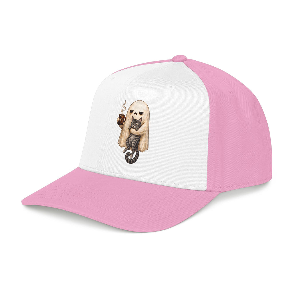 Meh Ghost and Gray Tabby Cat - OTTO Baseball Hat
