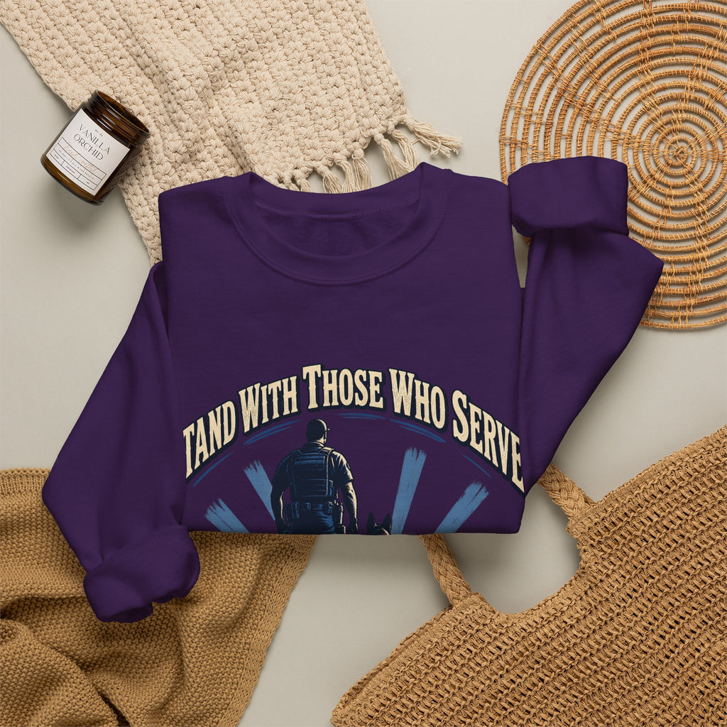 Stand With Those Who Serve Police K9 - Crewneck Sweatshirt