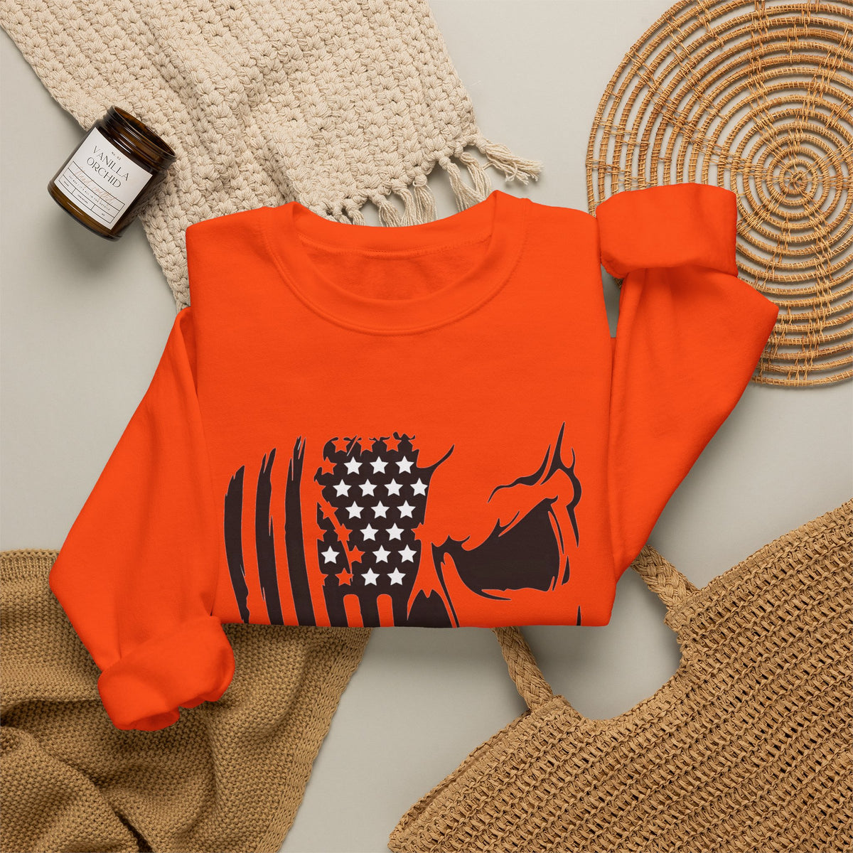 Stars, Stripes & Skulls - Crewneck Sweatshirt