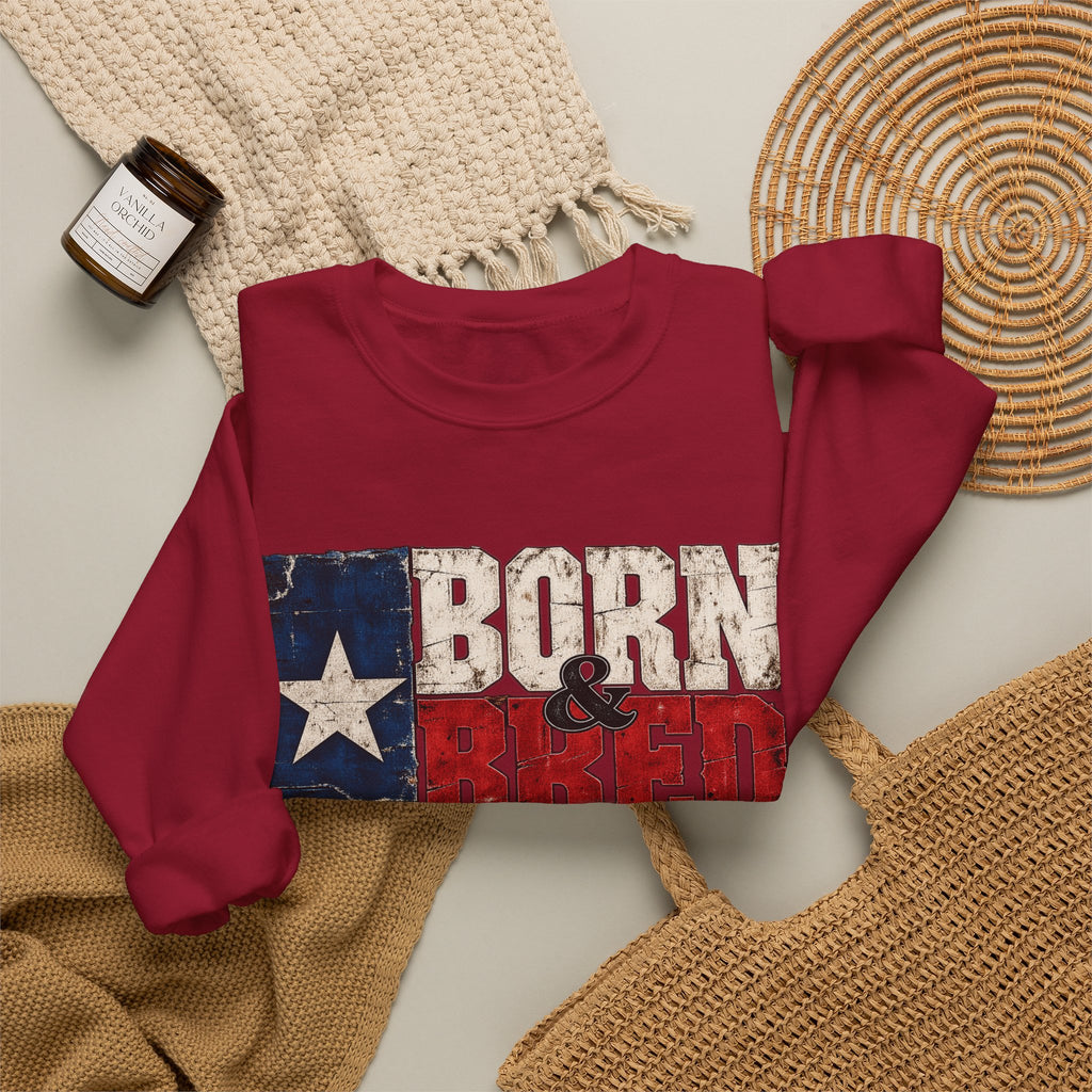 Texas Born and Bred - Crewneck Sweatshirt