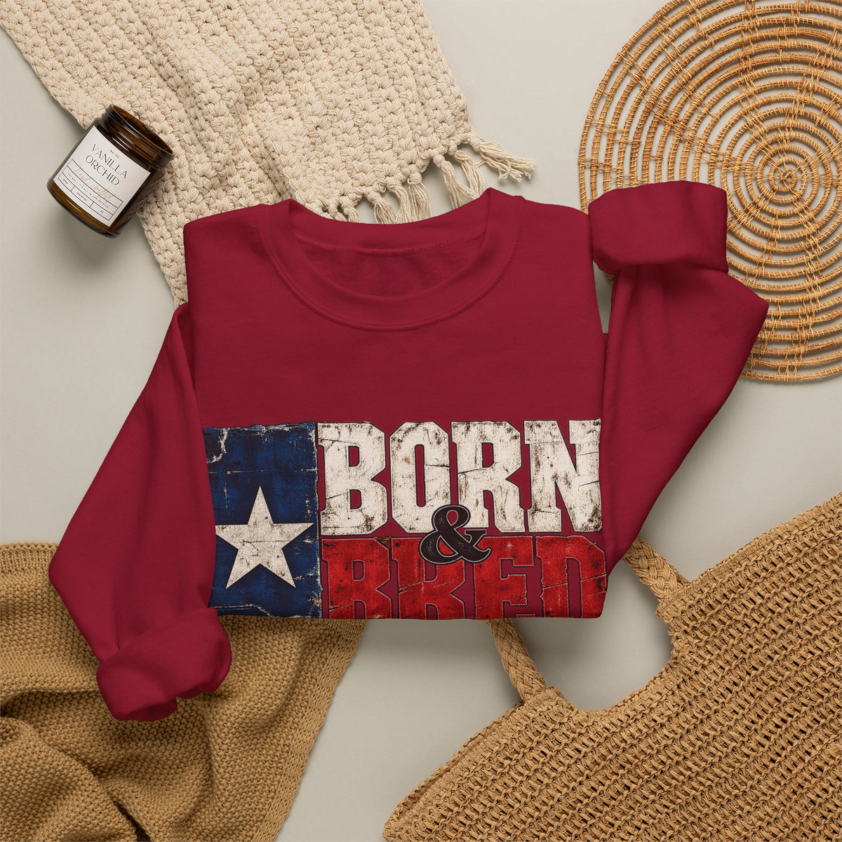 Texas Born and Bred - Crewneck Sweatshirt