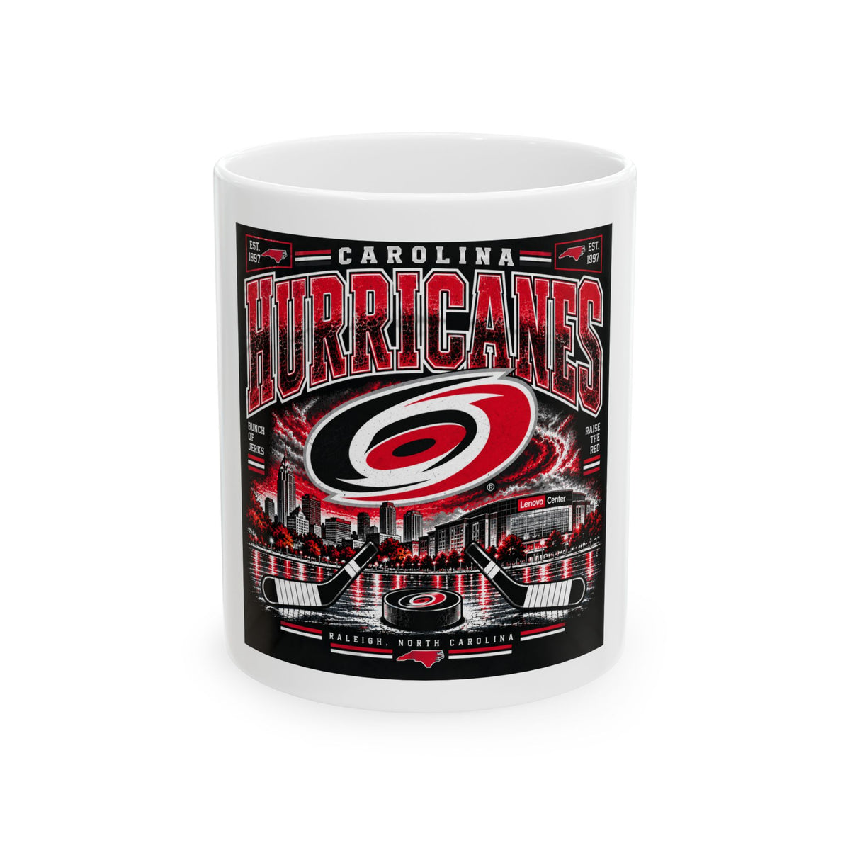 Carolina Hurricanes Skyline - Ceramic Mug 11oz and 15oz