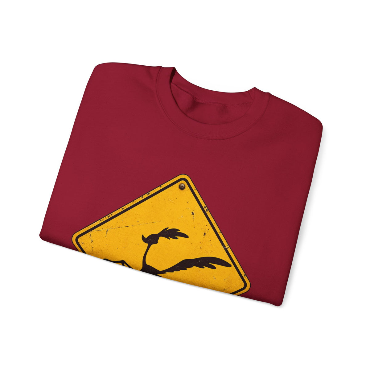 Roadrunner Yellow Diamond Sign - Crewneck Sweatshirt
