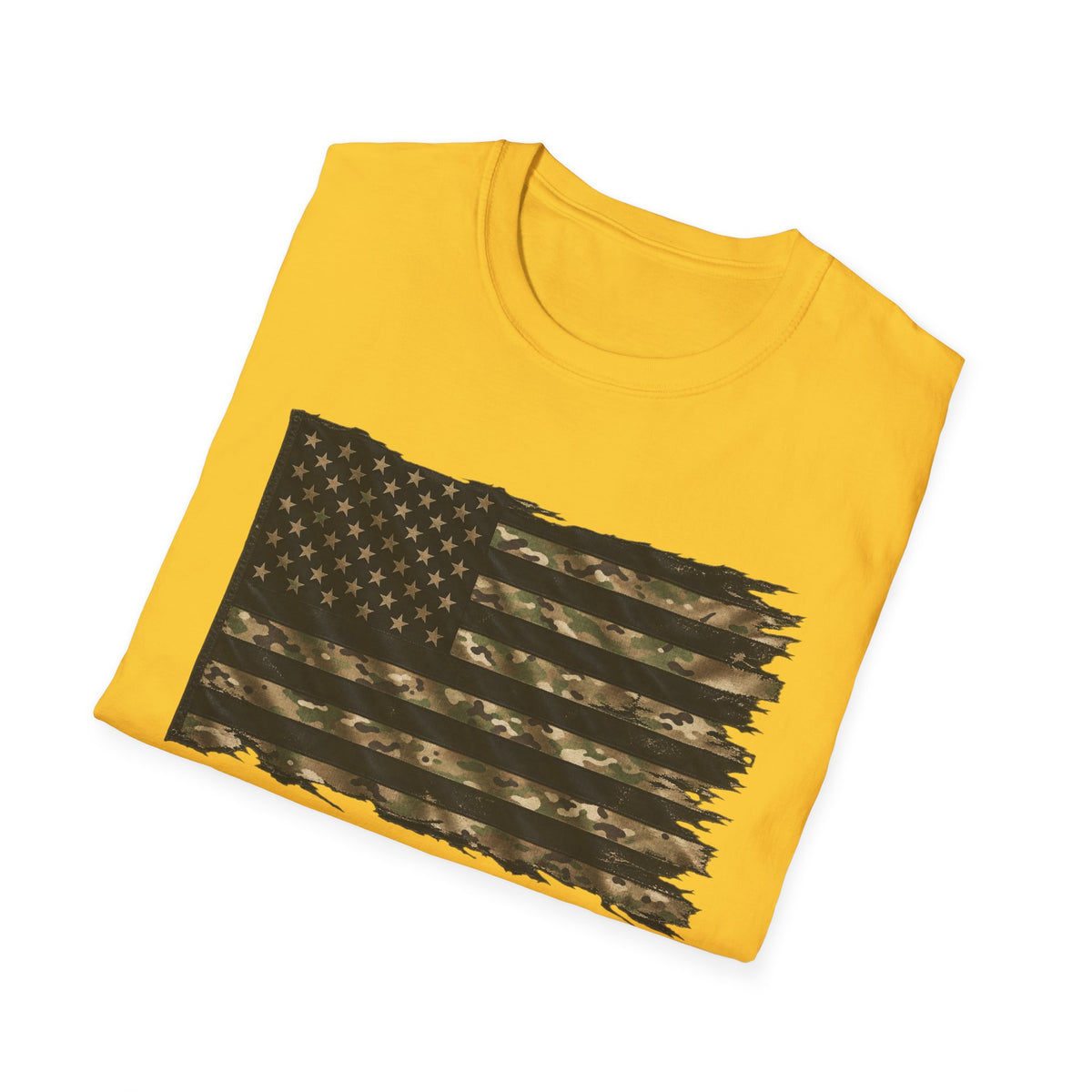 Black and Multicam American Flag - Classic Tee