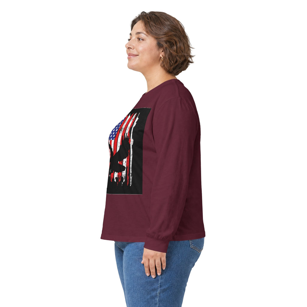Old Glory Eagle - Unisex Ultra Cotton Long Sleeve Tee