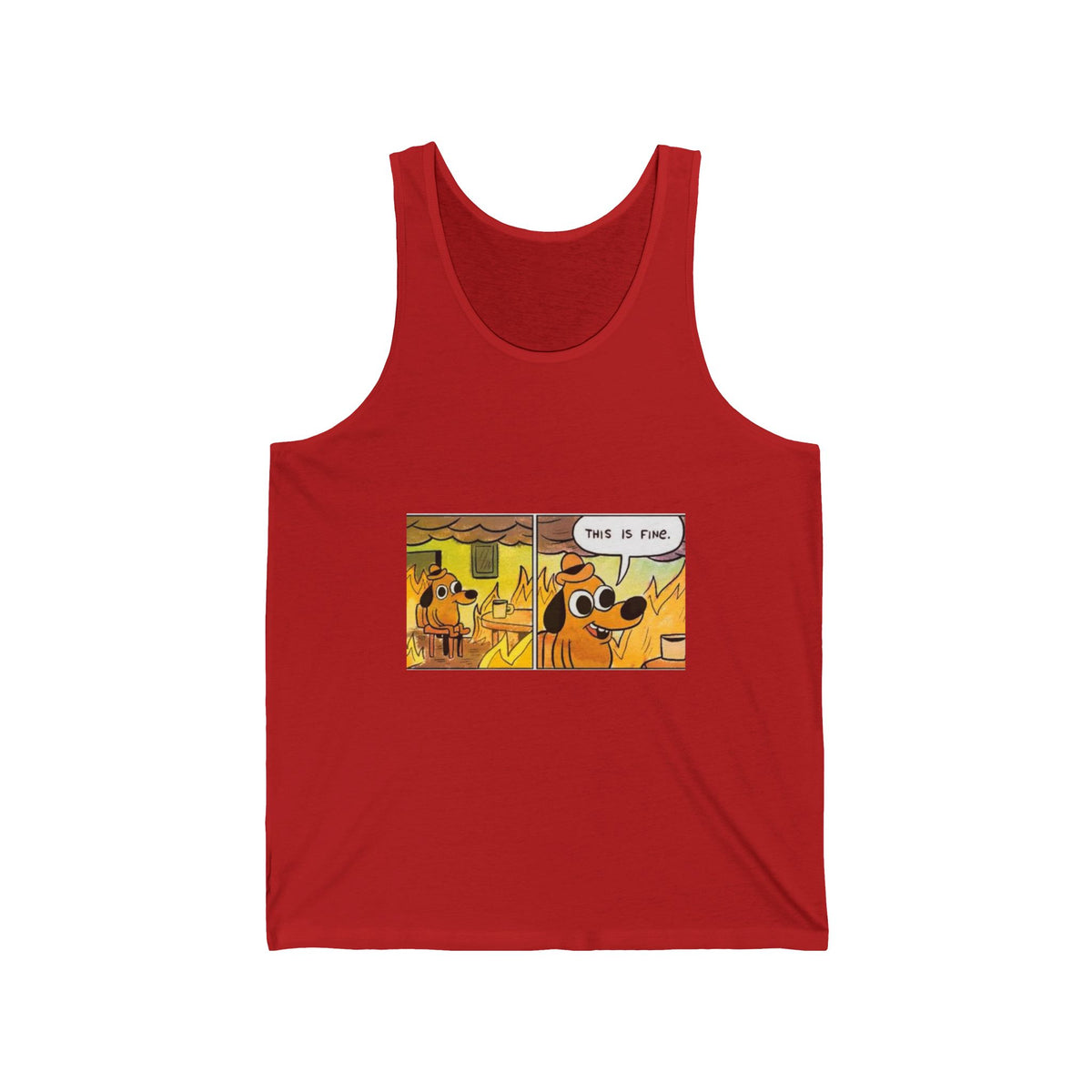 This Is Fine - Athletic Tank