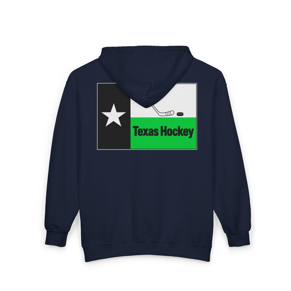 Texas Hockey Flag - Full-Zip Hooded Sweatshirt