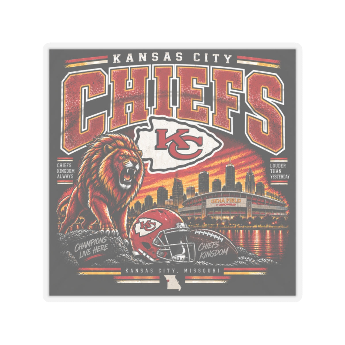 Kansas City Chiefs - Kiss-Cut Sticker