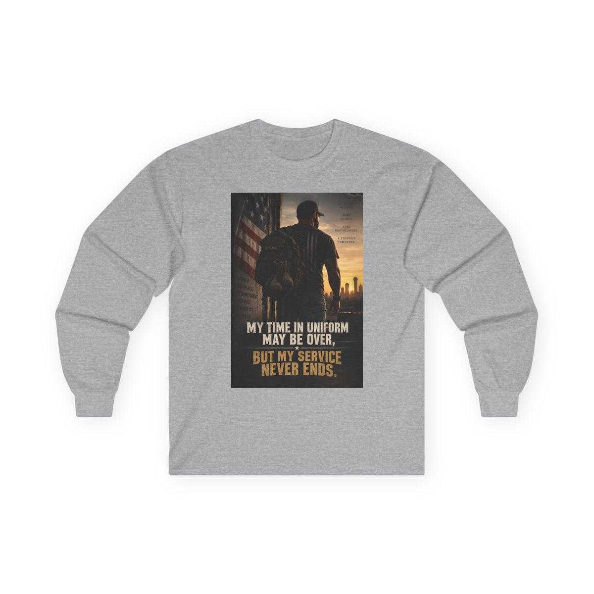 Service Never Ends - Unisex Ultra Cotton Long Sleeve Tee