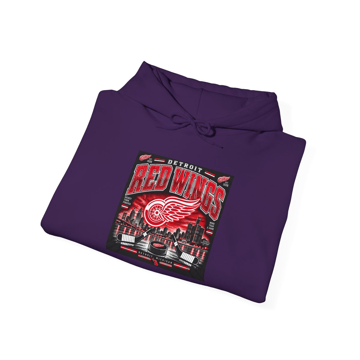 Detroit Red Wings Hockey Skyline - Hoodie