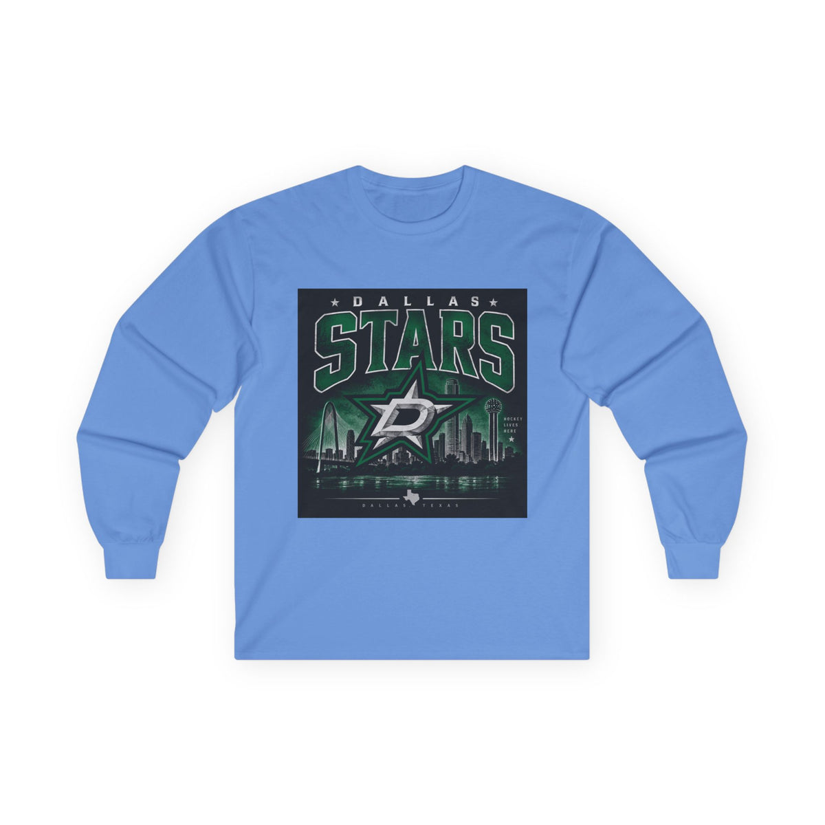 Dallas Stars Skyline Tee - Unisex Ultra Cotton Long Sleeve Tee