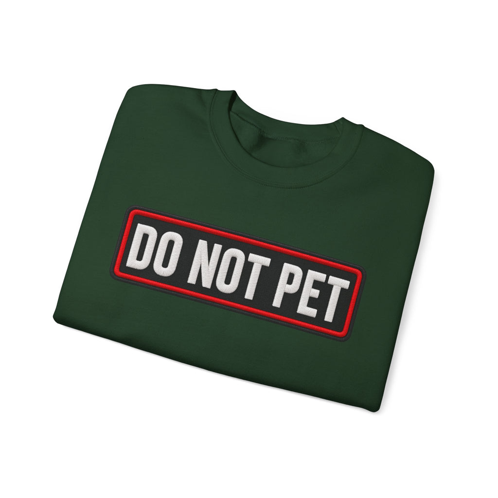 Do Not Pet - Service Dog Patch - Crewneck Sweatshirt