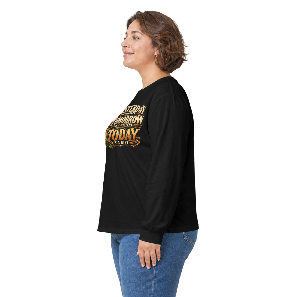 Yesterday Tomorrow Today - Transparent - Unisex Ultra Cotton Long Sleeve Tee