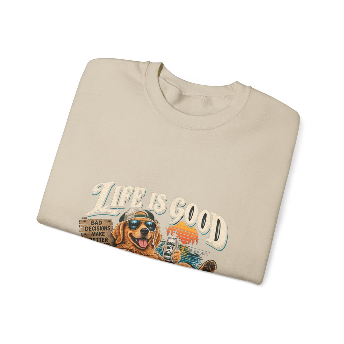 Life is Good Floatin' - Crewneck Sweatshirt
