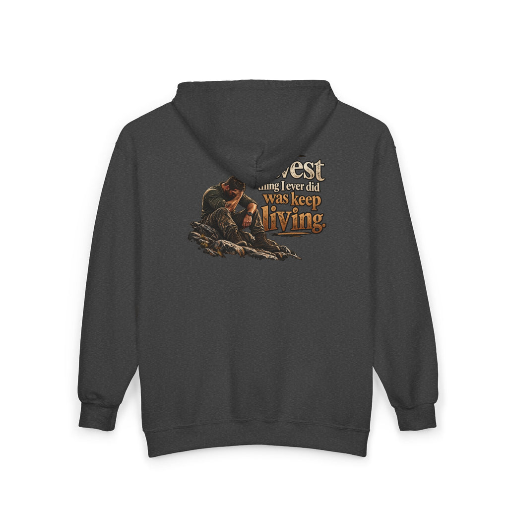The Bravest Thing I Ever Did Was Keep Living - Full-Zip Hooded Sweatshirt