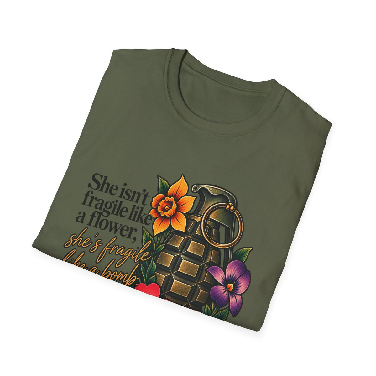 Fragile Like a Bomb - Floral Grenade - Classic Tee
