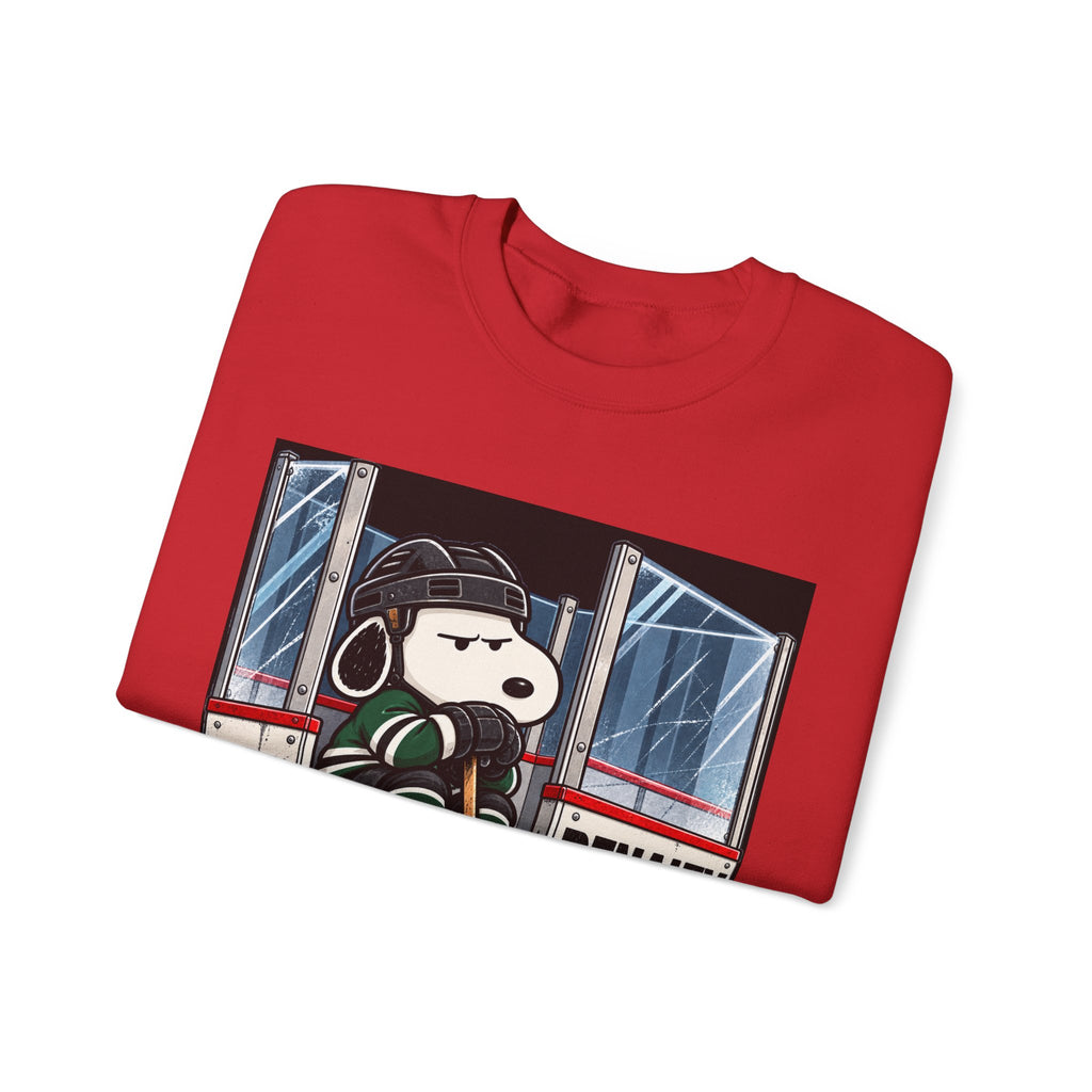 Snoopy Hockey Penalty Box Green - Crewneck Sweatshirt