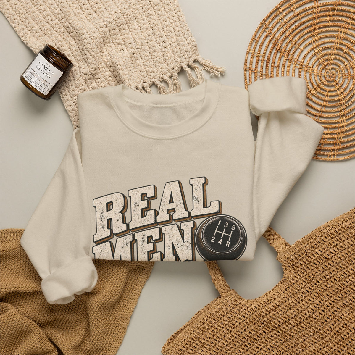 Real Men Shift - Crewneck Sweatshirt