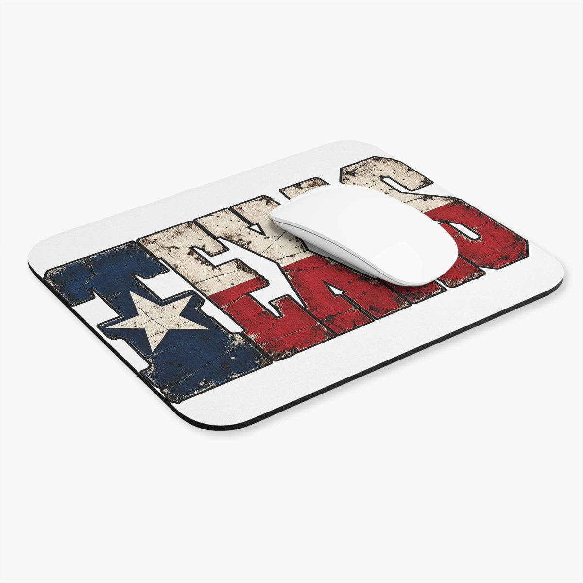 Texas Flag Block Letters - Mouse Pad