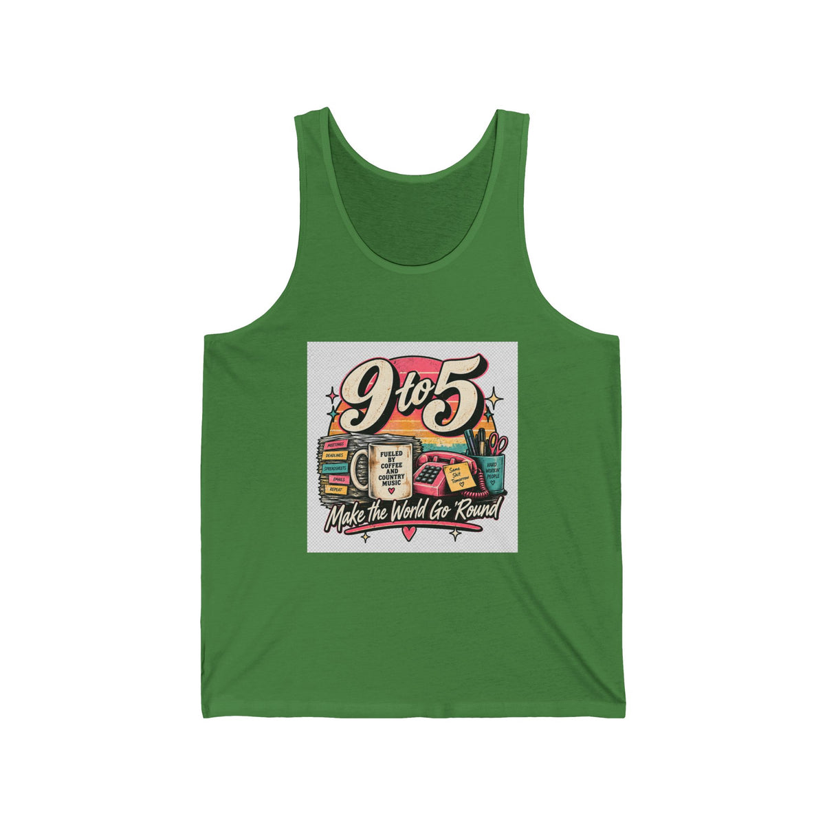 9to5 Make the World Go Round - Athletic Tank