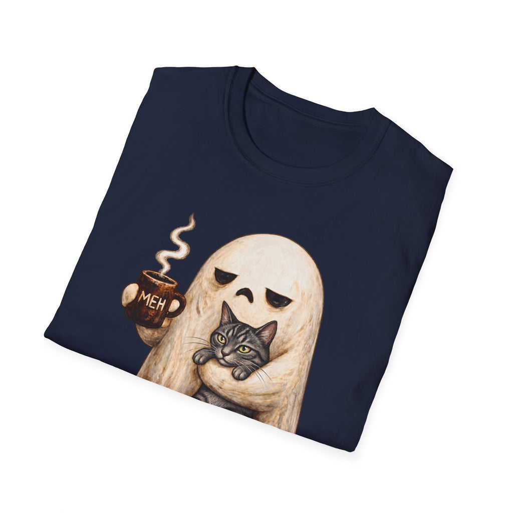 Meh Ghost and Gray Tabby Cat - Classic Tee