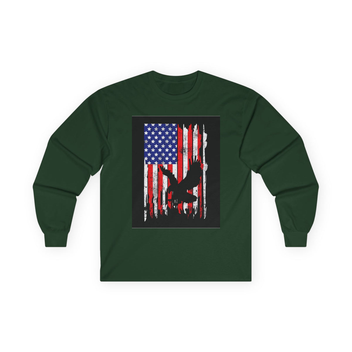 Old Glory Eagle - Unisex Ultra Cotton Long Sleeve Tee