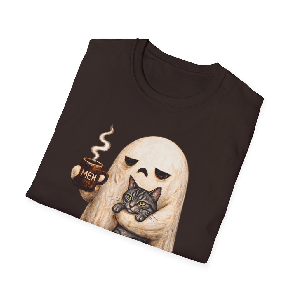 Meh Ghost and Gray Tabby Cat - Classic Tee