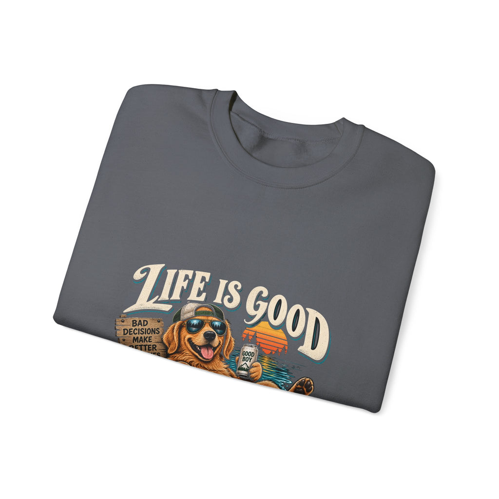 Life is Good Floatin' - Crewneck Sweatshirt