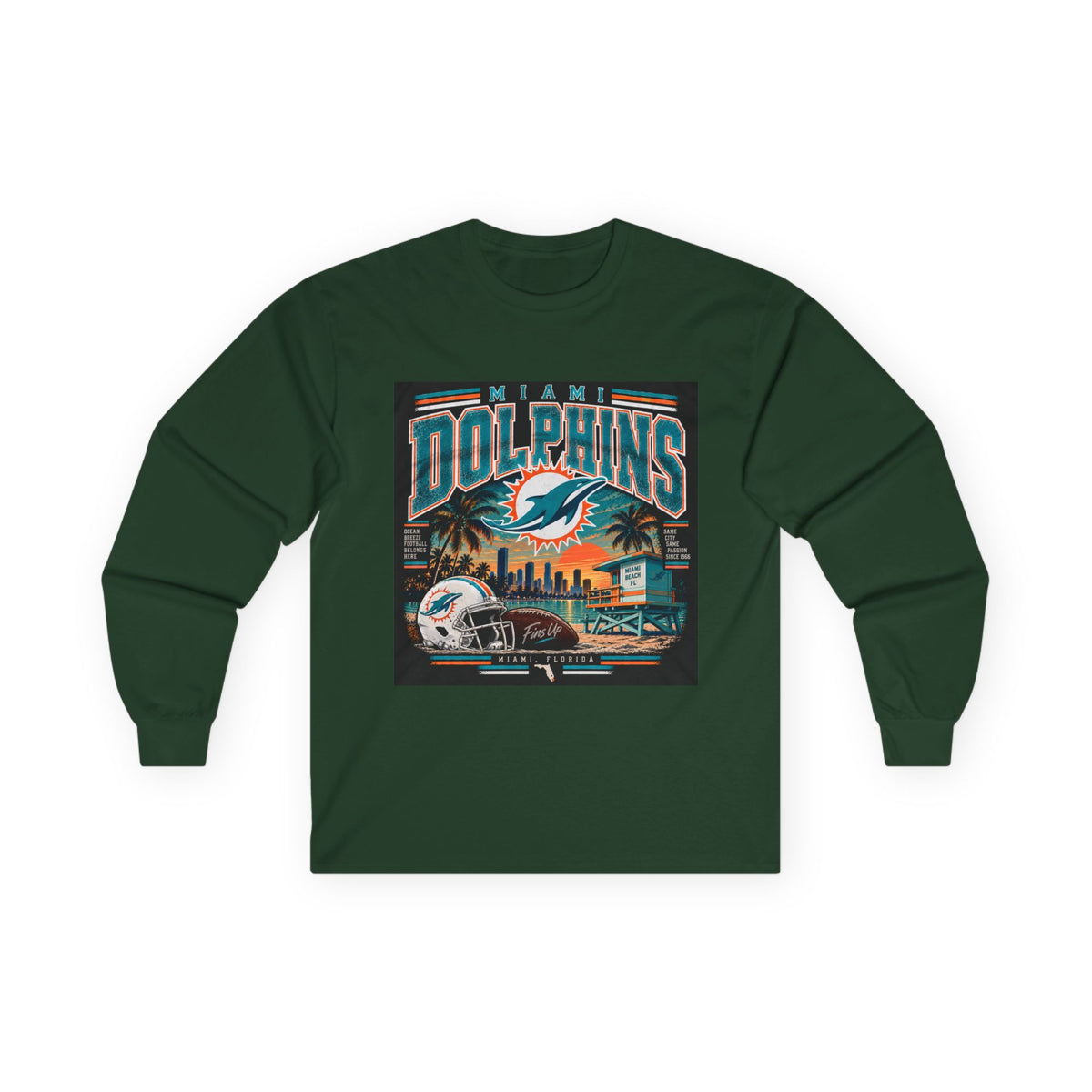 Miami Dolphins Paradise - Unisex Ultra Cotton Long Sleeve Tee