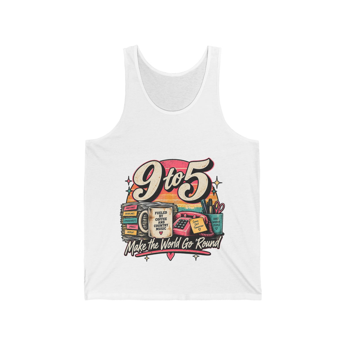 9to5 Make the World Go Round - Athletic Tank