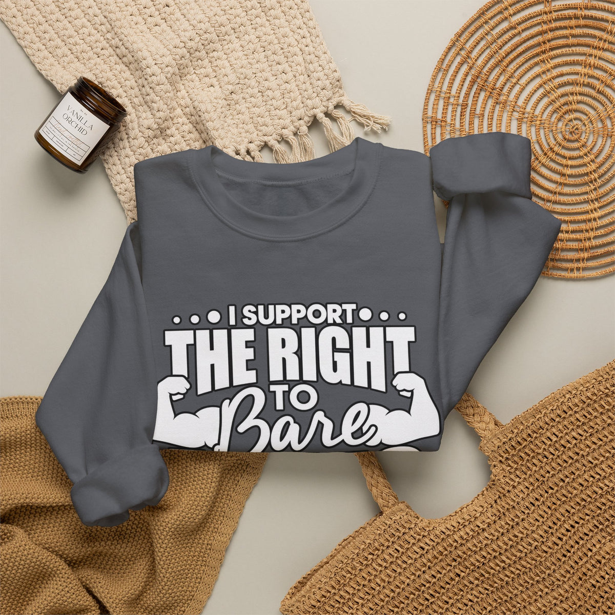 I Support the Right to Bare Arms - Crewneck Sweatshirt