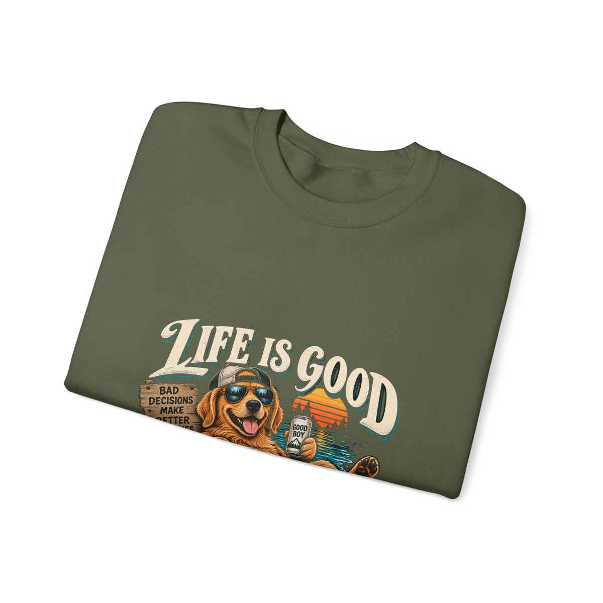 Life is Good Floatin' - Crewneck Sweatshirt