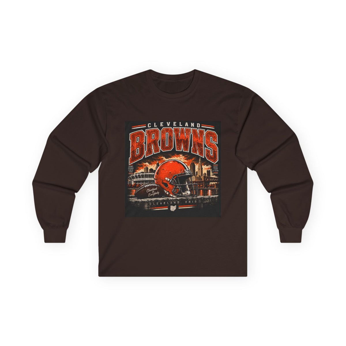 Cleveland Browns Skyline - Unisex Ultra Cotton Long Sleeve Tee