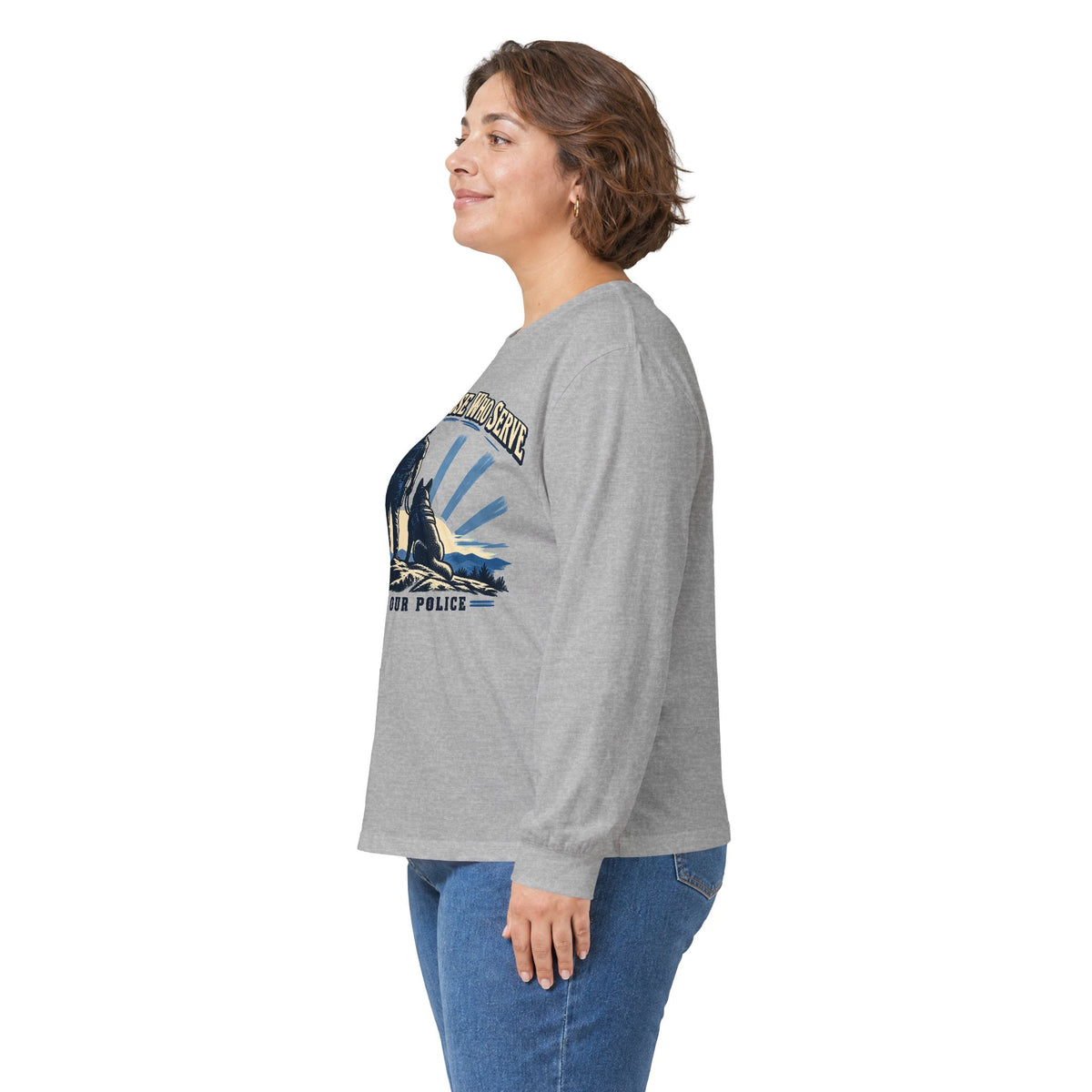 Stand With Those Who Serve Police K9 - Unisex Ultra Cotton Long Sleeve Tee
