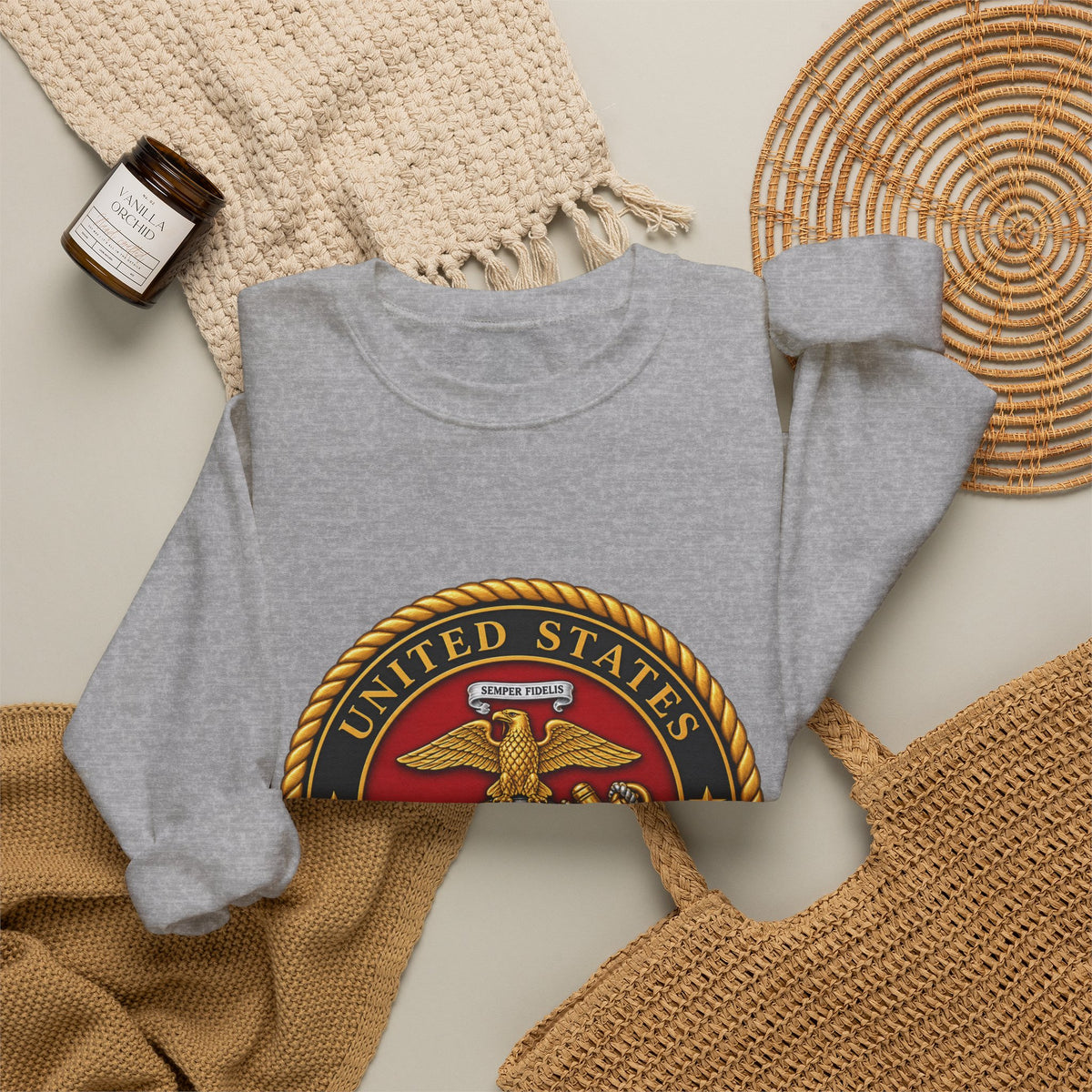 U.S. Marine Corps Emblem - Crewneck Sweatshirt