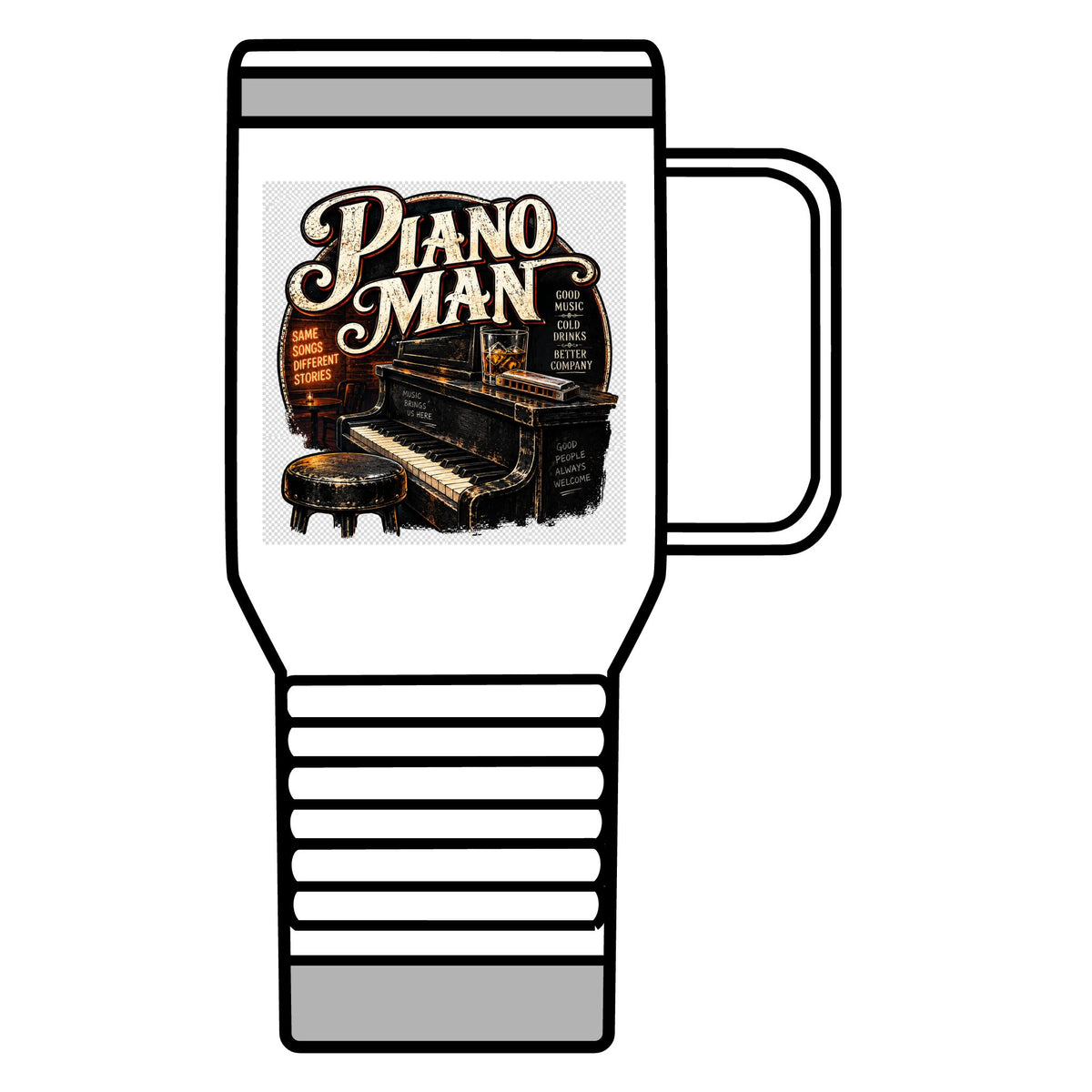 Piano Man Retro Bar - 20oz Insulated Mug