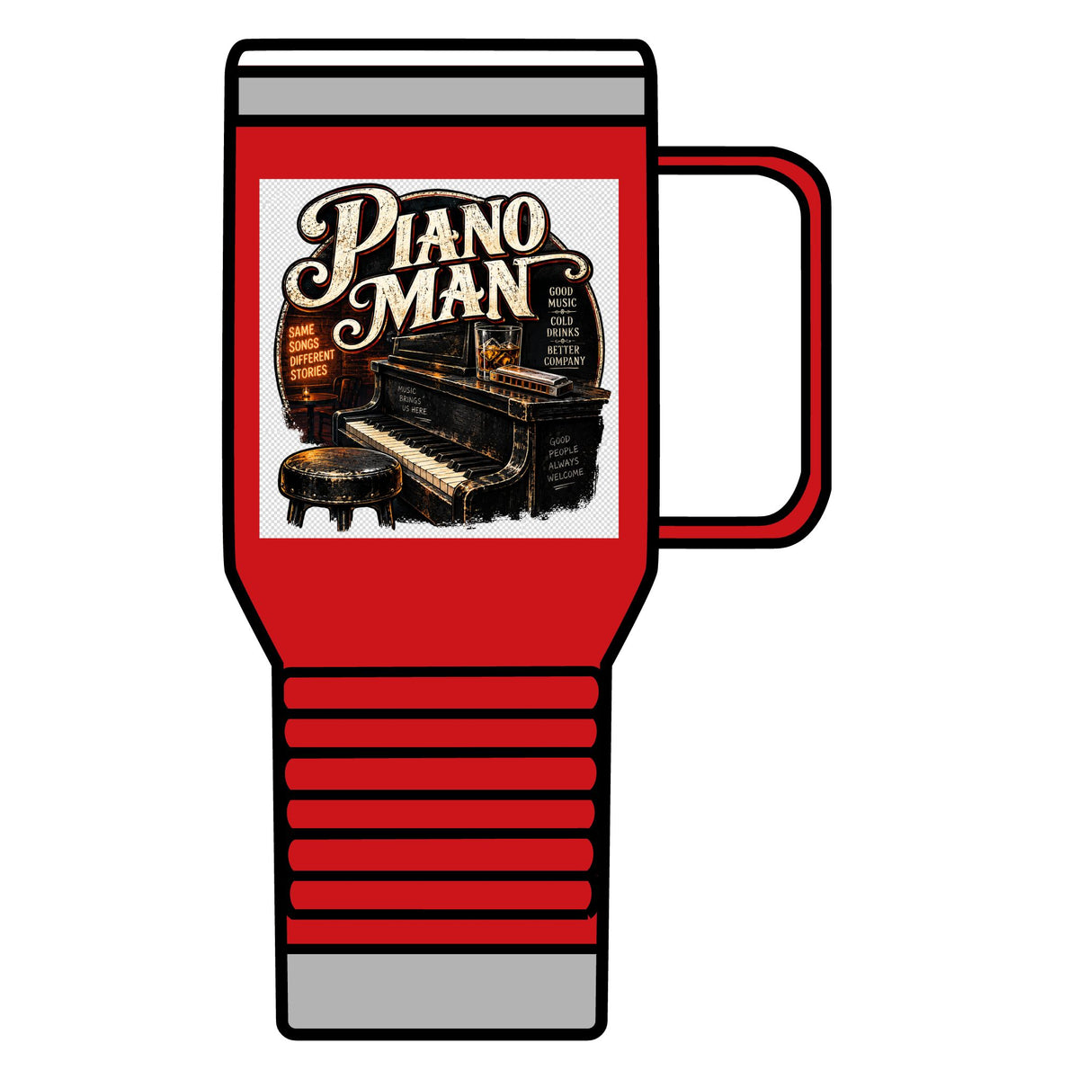 Piano Man Retro Bar - 20oz Insulated Mug